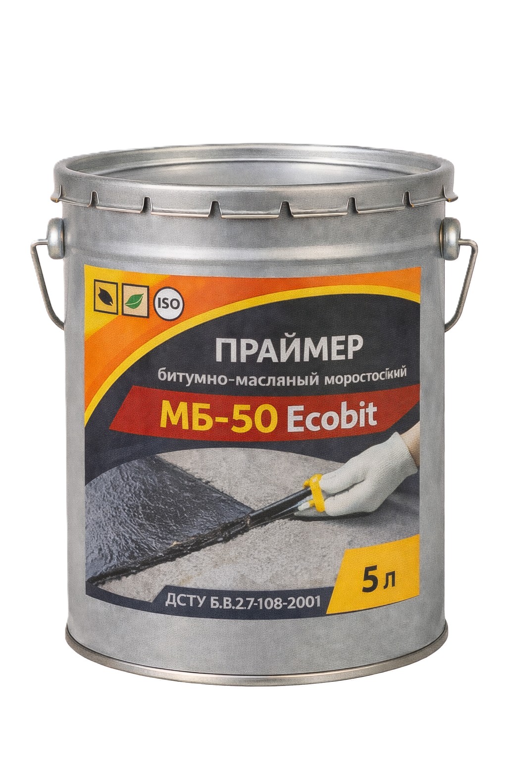 Праймер морозостойкий битумно-масляный МБ-50 ЭКОБИТ ведро 5,0 л ДСТУ Б.В.2.7-108-2001